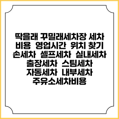 딱을래 꾸밀래세차장 세차 비용 | 영업시간 | 위치 찾기 | 손세차 | 셀프세차 | 실내세차 | 출장세차 | 스팀세차 | 자동세차 | 내부세차 | 주유소세차비용