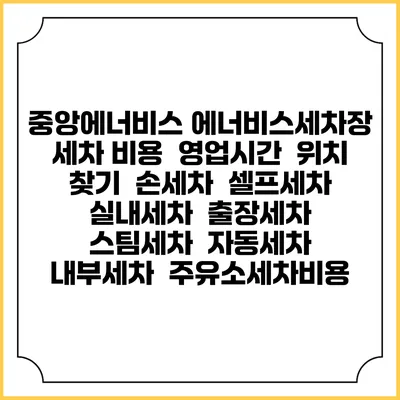 중앙에너비스 에너비스세차장 세차 비용 | 영업시간 | 위치 찾기 | 손세차 | 셀프세차 | 실내세차 | 출장세차 | 스팀세차 | 자동세차 | 내부세차 | 주유소세차비용
